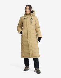 Revolution Race Scenic Insulated Long Parka - Dam - Kelp Beige, Storlek:XL - Vinterjackor