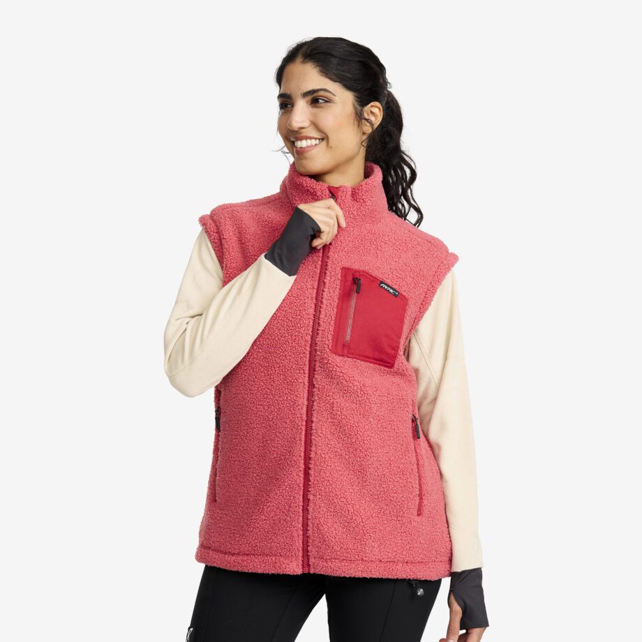 Revolution Race Västar - Bigfoot Pile Vest - Dam - Holly Berry, Storlek:3XL