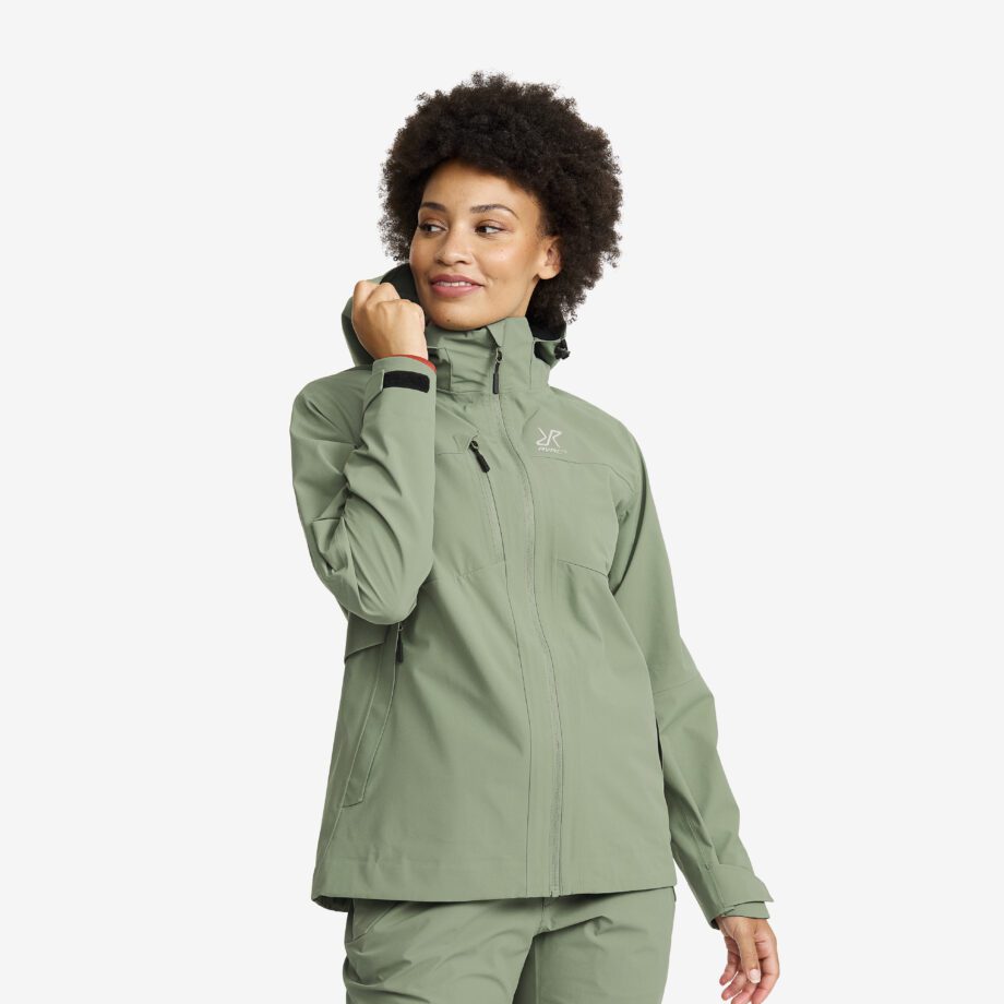 Revolution Race Dam > Jackor > Regn- & Skaljackor - Cloud 3L Shell Jacket - Dam - Dusty Green, Storlek:XL