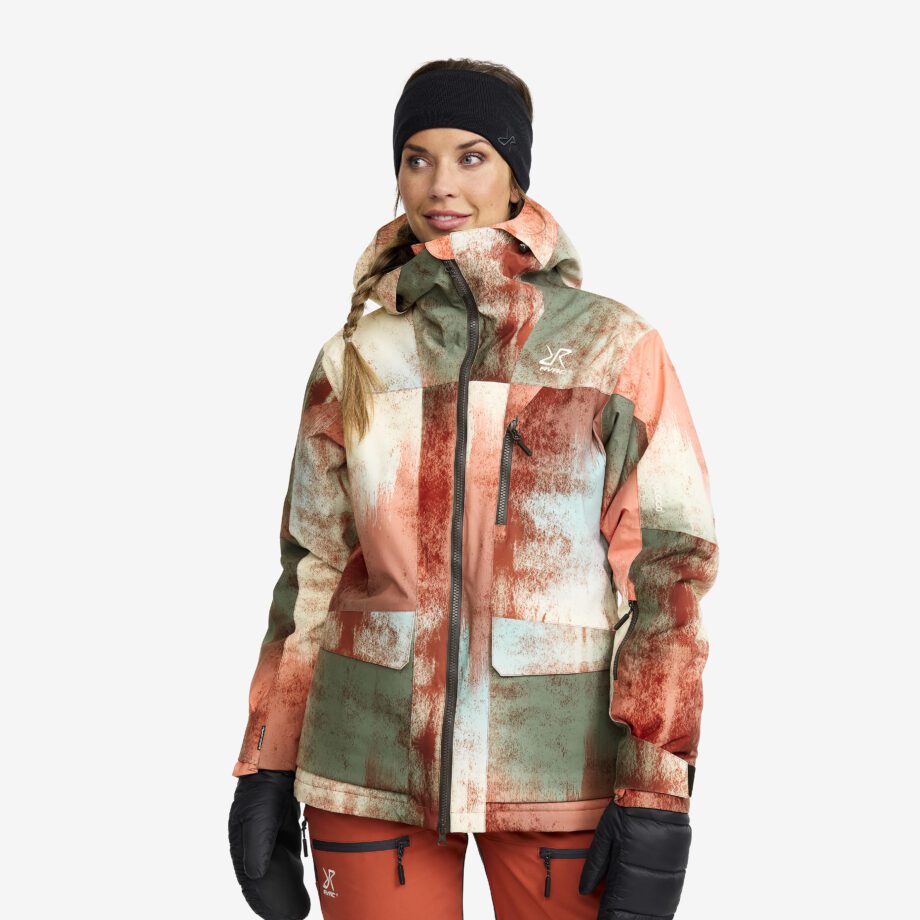 Revolution Race Halo 2L Insulated Ski Jacket - Dam - Bruschetta/Dusty Green, Storlek:XL - Skaljacka & Vindjacka