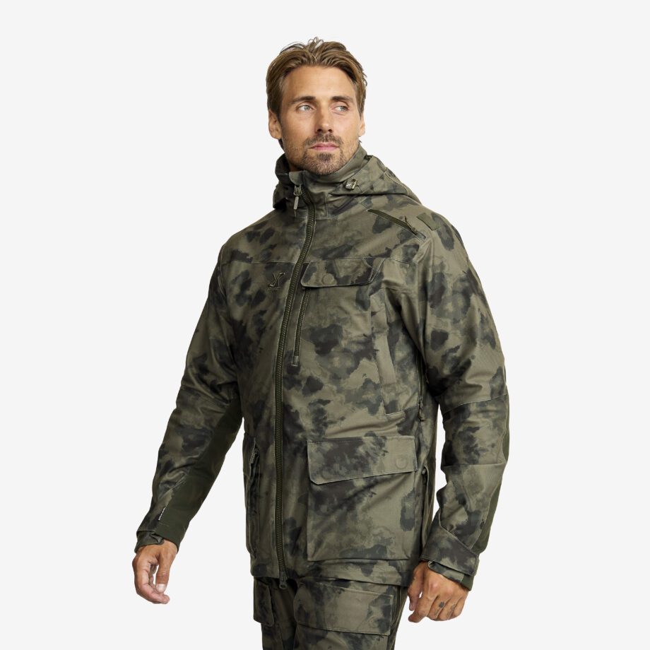 Revolution Race Jackor > Regn- & Skaljackor - Trace Silent Pro 2L Jacket - Herr - Camo Deep Depths, Storlek:M