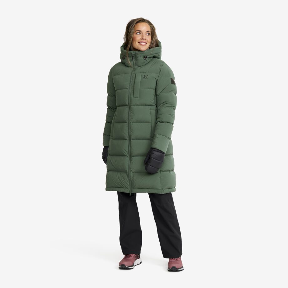 Revolution Race Flexpedition Down Parka - Dam - Garden Topiary, Storlek:M - Vinterjackor