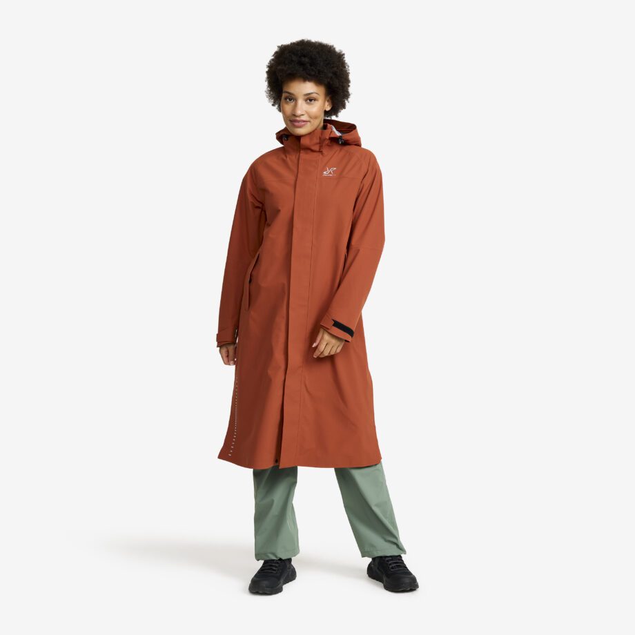 Revolution Race Cloud 3L Long Shell Parka - Dam - Rusty Orange, Storlek:M - Skaljacka & Vindjacka