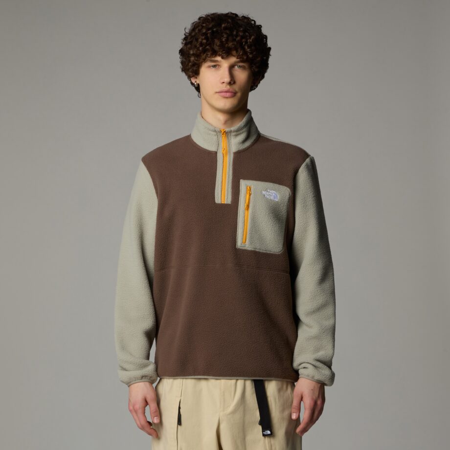 The North Face The North Face Men's Yumiori 1/4 Zip Smokey Brown/Clay Grey/Summit Gold