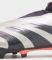 adidas Predator League Laceless FG Fotbollsskor Unisex, Platinum Metallic / Aurora Black / Turbo