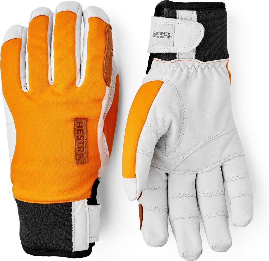 Hestra Hestra Ergo Grip Active Wool Terry - 5 Finger Orange/Off White