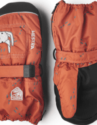 Hestra Hestra Baby Zip Long Mitt Orange Print