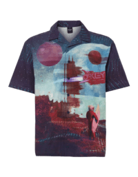 Outer Limits S/S Button Down M Galaxy Print (M)