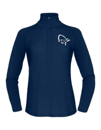 Norrøna PureUll Zip Neck W Indigo Night (XL)