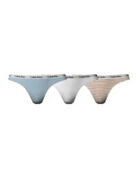 Thong 3PK W - Carousel Blue/White/Rainer Stripe (XL)