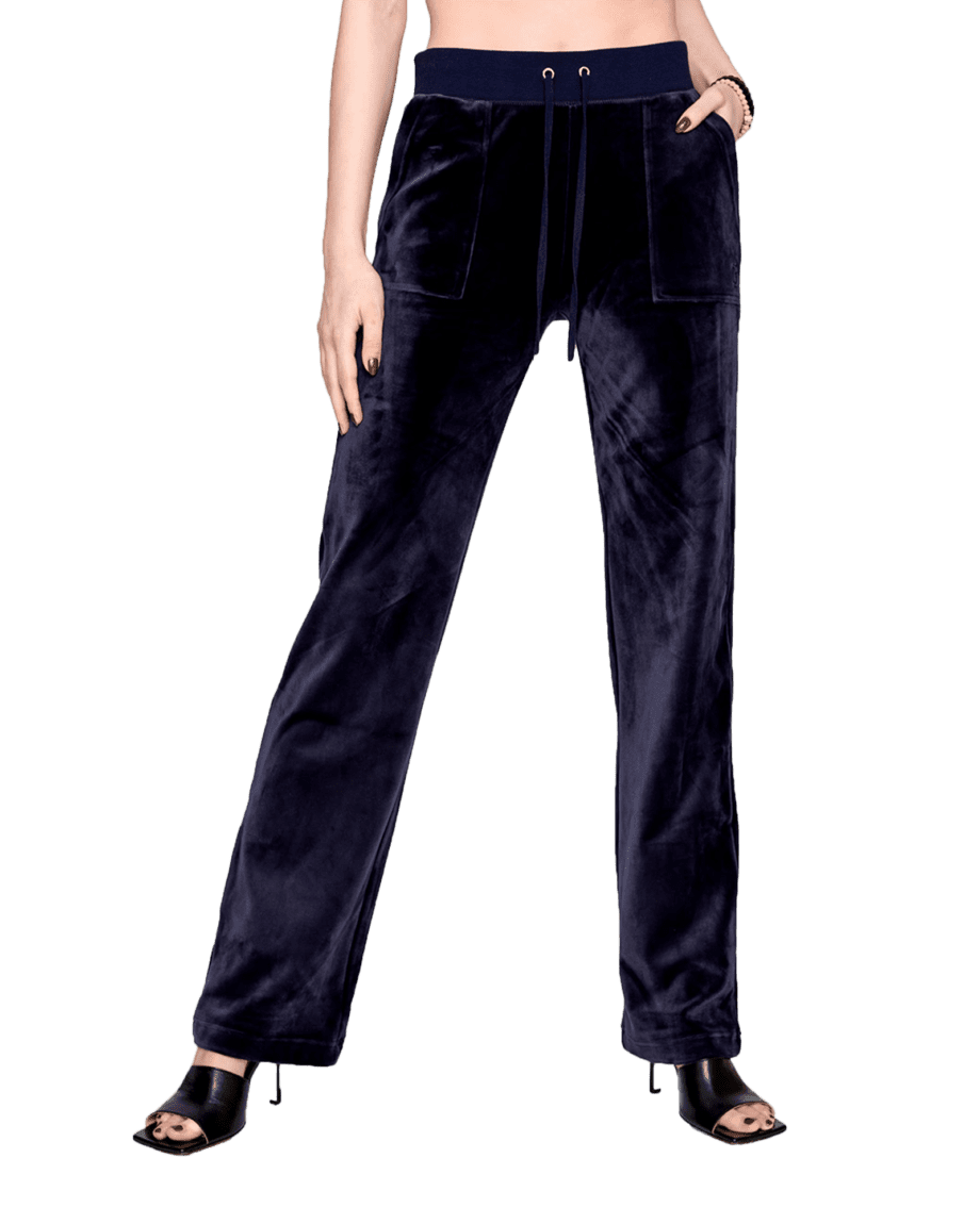 Del Ray Classic Velour Pant Pocket Design W Night Sky (S)