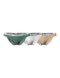 Bikini 3-Pack W - Cotton Foliage/White/Trench (L)