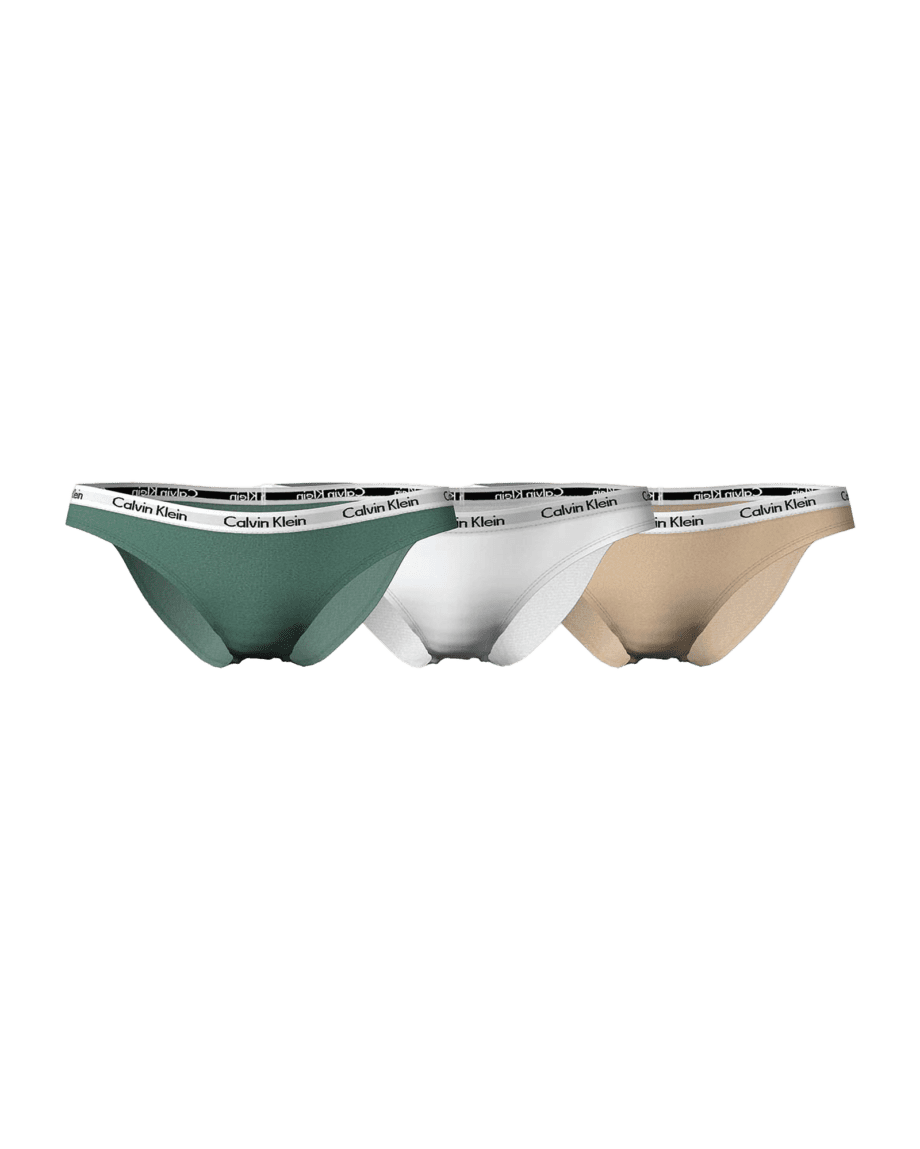 Bikini 3-Pack W - Cotton Foliage/White/Trench (L)