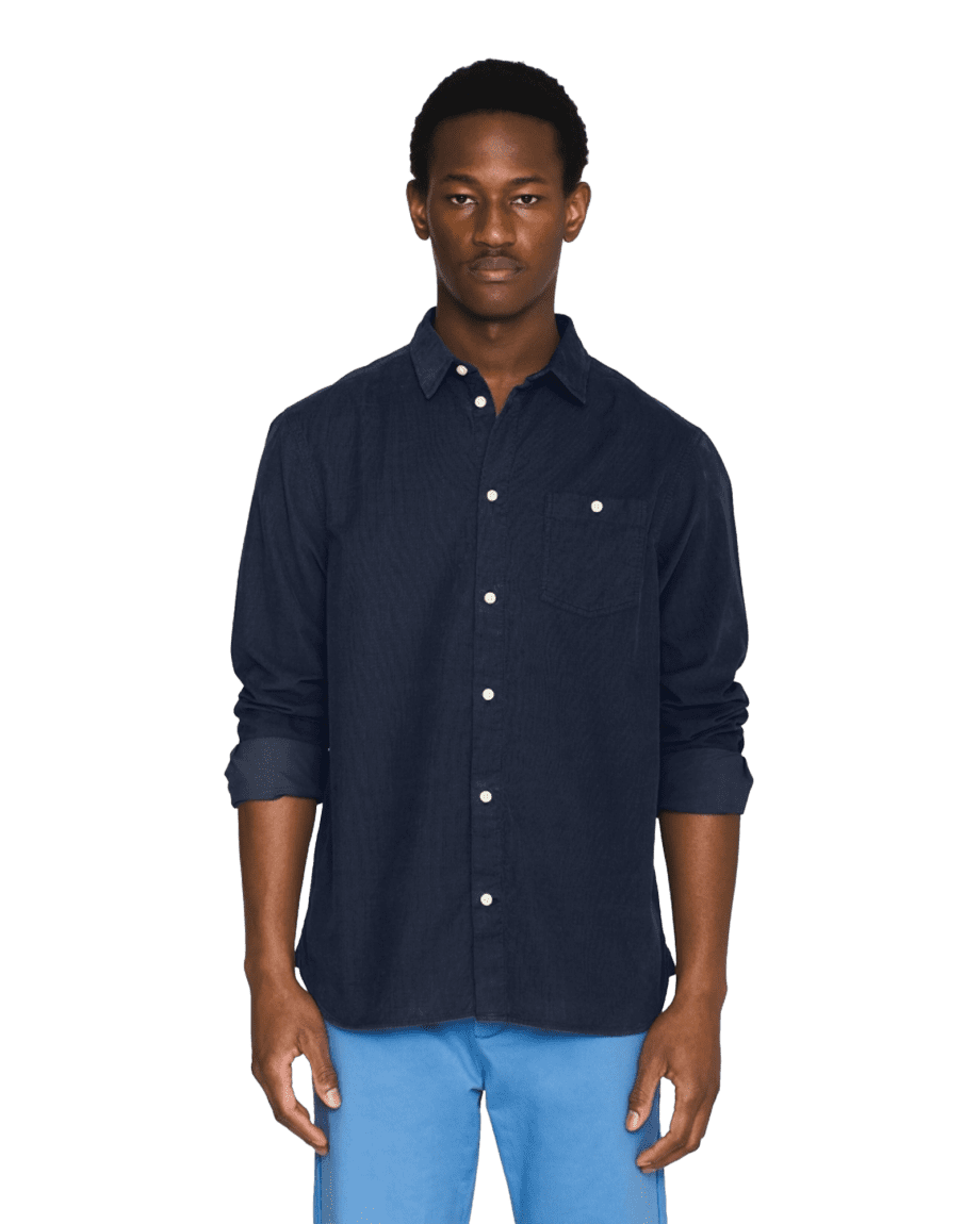 Regular Fit Corduroy Shirt M 1001 Total Eclipse (M)