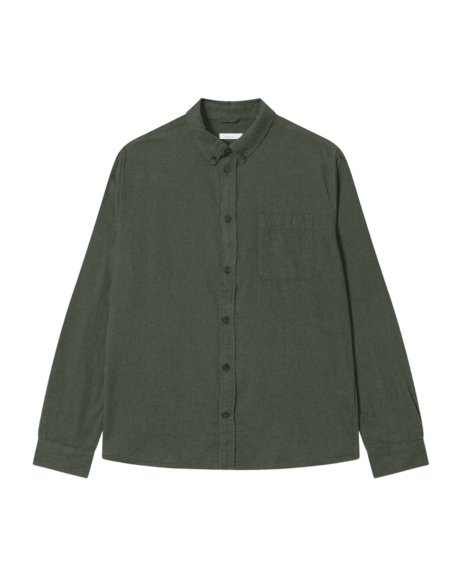 Regular Fit Melangé Flannel Shirt M 1090 Forrest Night (XXL)