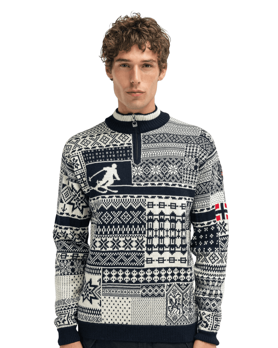 History sweater M Navy OffWhite Raspberry (XXL)