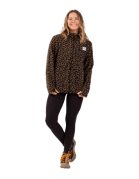 Techlight Ziphood Fleece W Leopard (XL)