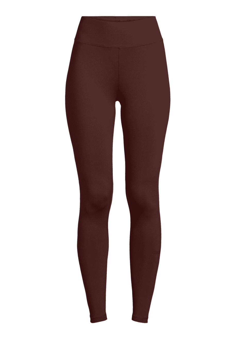 Casall Reclaimed Regular Waist Tights - Mahogany Red