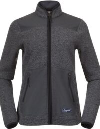 Bergans Nordmarka ReWool Pile Midlayer Jacket Women Solid Dark Grey/Dark Shadow Grey