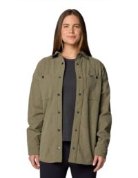 Columbia Blue Point Creek Corduroy Shirt Jacket Stone Green