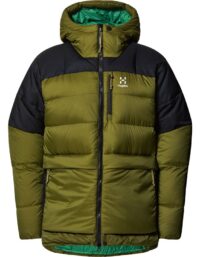 Haglöfs Riksgränsen Down 850 Hood Men Olive Green/True Black