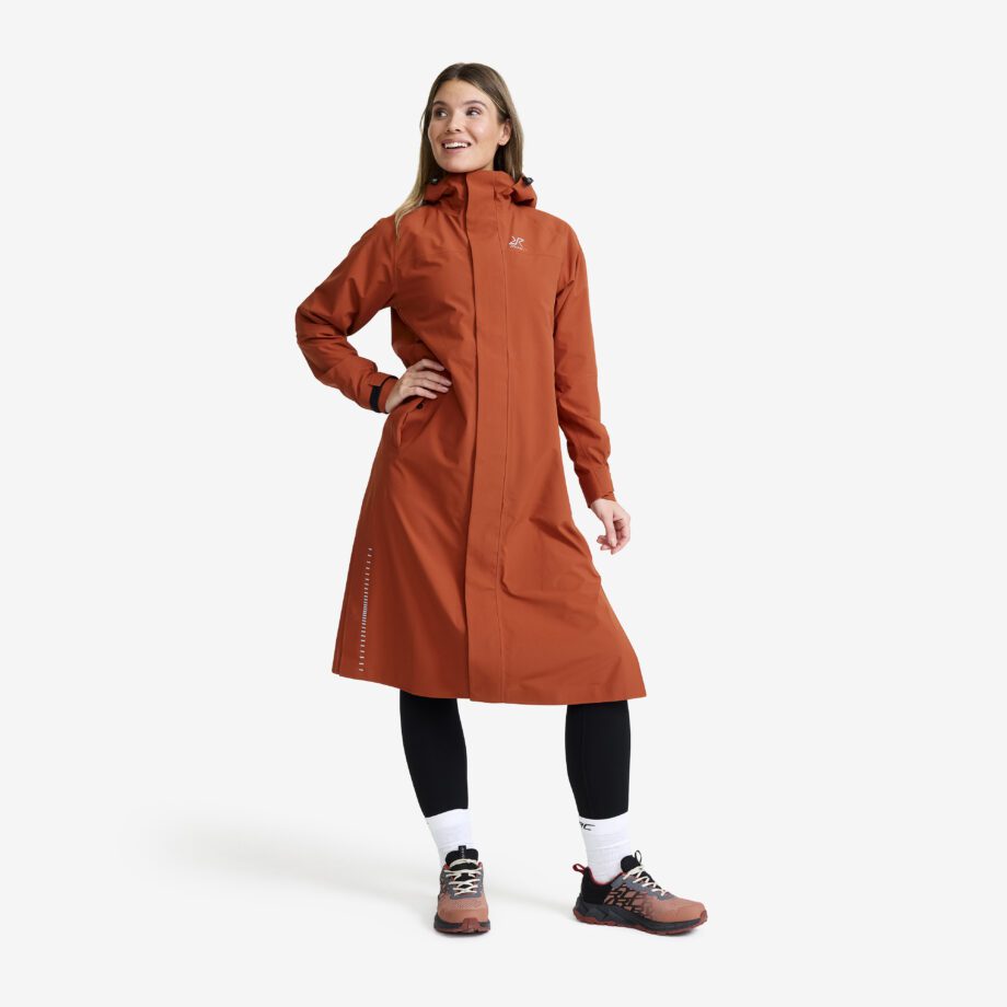 Revolution Race Dam > Jackor > Regn- & Skaljackor - Cloud 3L Long Shell Parka - Dam - Rusty Orange, Storlek:S