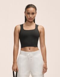 Casall Edge Crop Top - Black