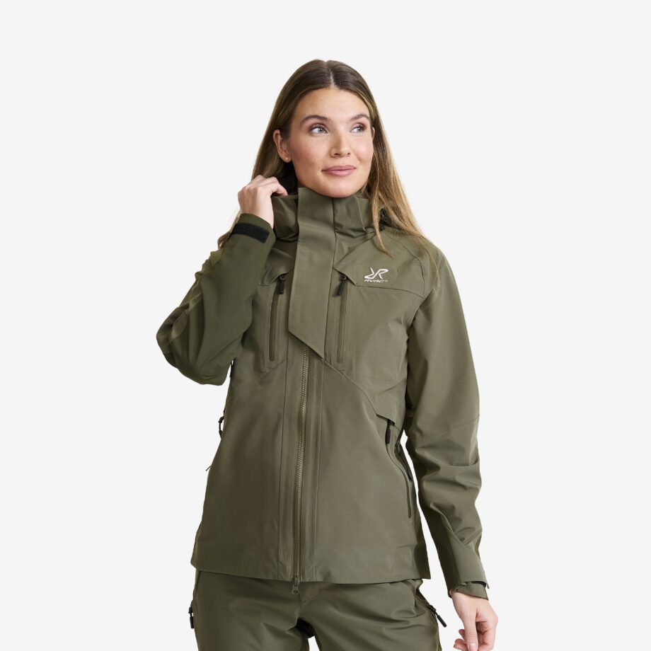 Revolution Race Dam > Jackor > Regn- & Skaljackor - Aries Pro 3L Shell Jacket - Dam - Grape Leaf/Forest Night, Storlek:2XL