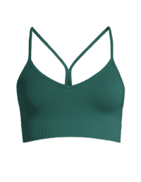 Casall Seamless Graphical Rib Sports Top - Garden Green