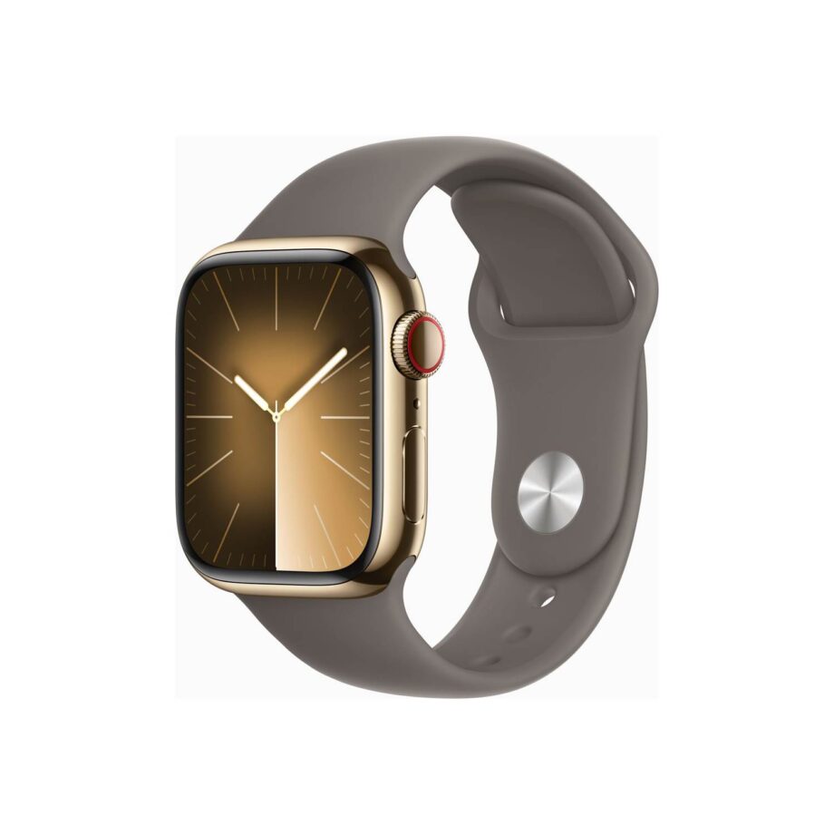 Watch S9 GPS+Cell 41mm Gold Stainl Steel Case Clay SB - M/L