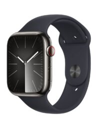 Apple Watch Series 9 GPS+Cell 45mm Graphite Stainl Steel Case Midnight Sport band M/L