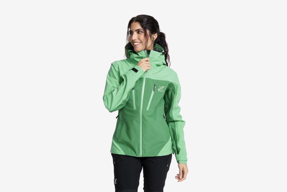 Revolution Race Dam > Jackor > Regn- & Skaljackor - Silence Proshell 3L Jacket - Dam - Green Spruce/Pine Green, Storlek:2XL