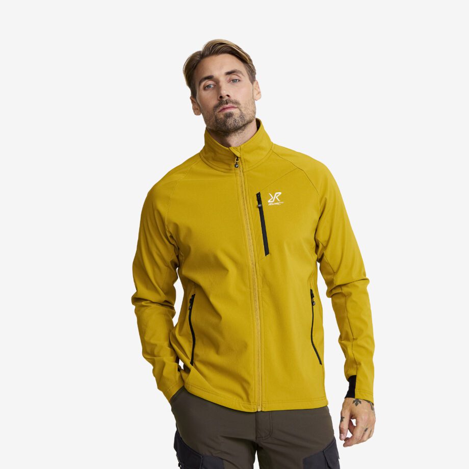 Revolution Race Jackor > Softshelljackor - Exciter Stretch Jacket - Herr - Golden Palm, Storlek:2XL
