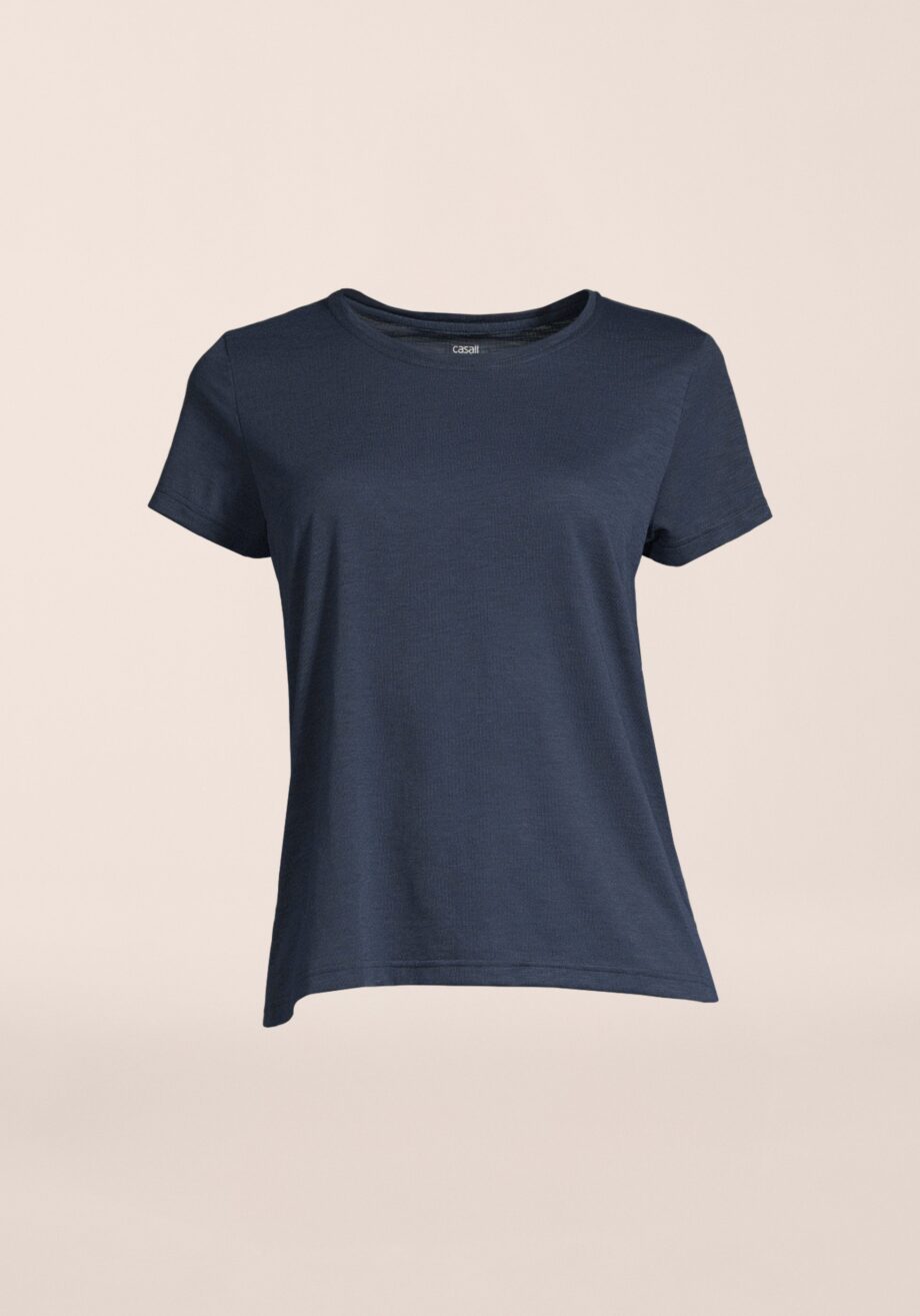 Casall Texture Tee - Midnight Blue