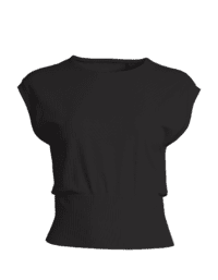 Casall Seamless Graphical Rib Tee - Black