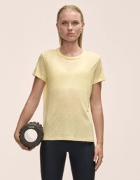 Casall Soft Texture Tee - Yellow Steam