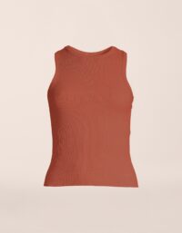 Casall Defined Rib Racerback - Burnt Sienna Red