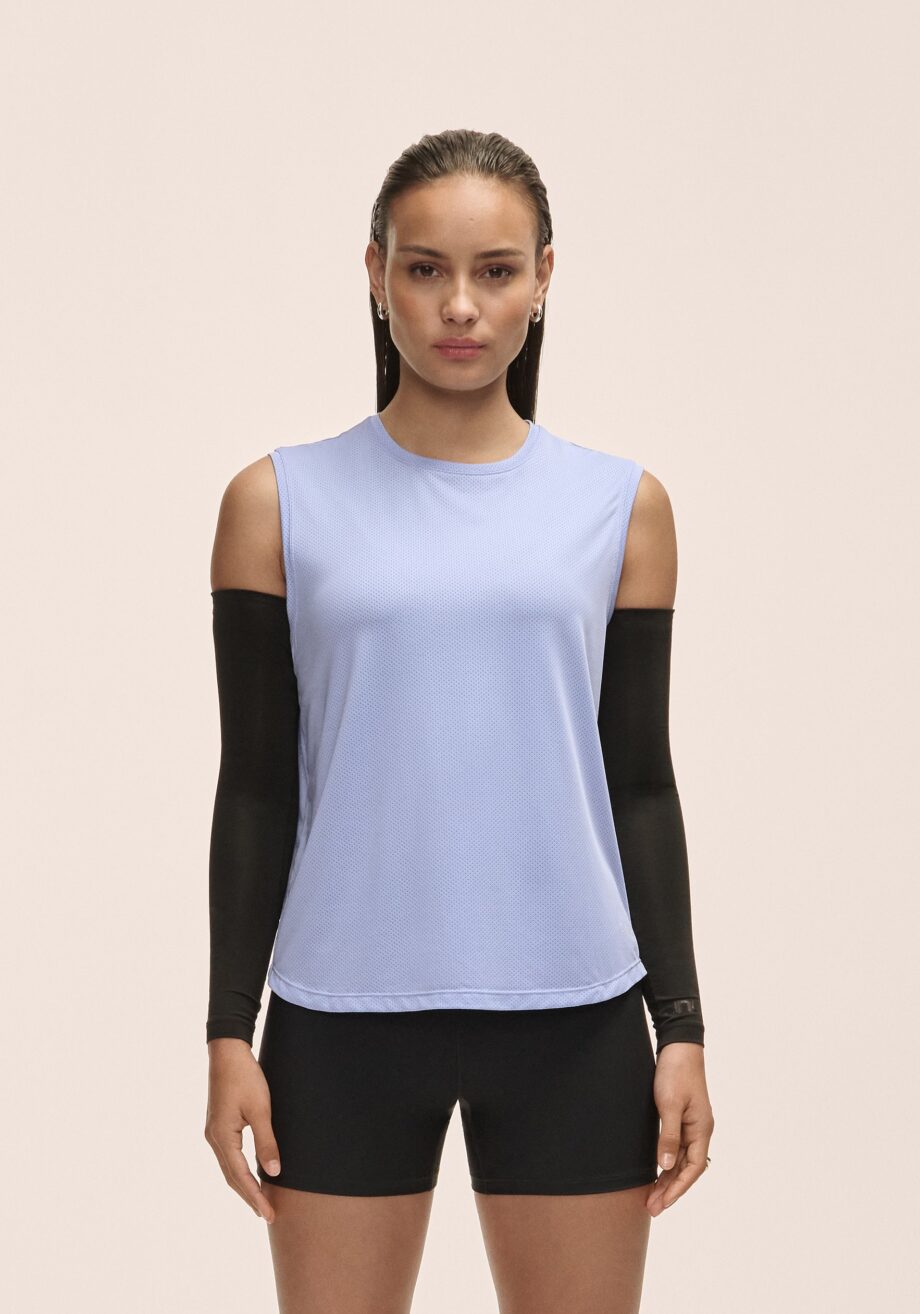 Casall Laser Mesh Muscle Tank - Blueberry Mist