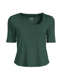 Casall Scoop Rib Tee - Dark Pine