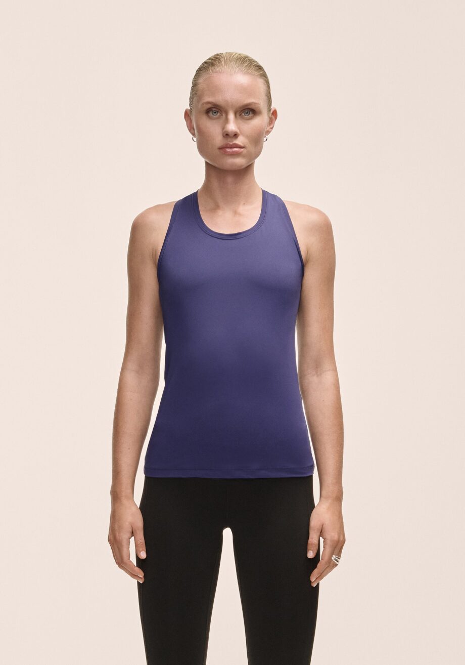 Casall Essential Racerback Tank - Purple Eclipse