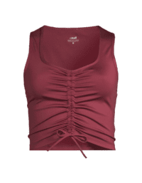 Casall Crease Sleeveless Crop Top - Evening Red