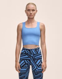 Casall Edge Crop Top - Riviera Blue