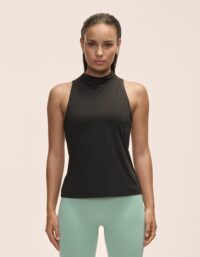 Casall Drapy Funnel Neck Top - Black
