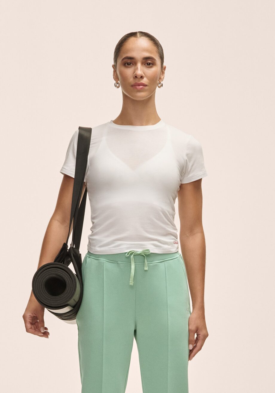 Casall Cotton Blend Slim Tee - White
