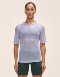 Casall Seam Detail Mesh Tee - Blueberry Mist