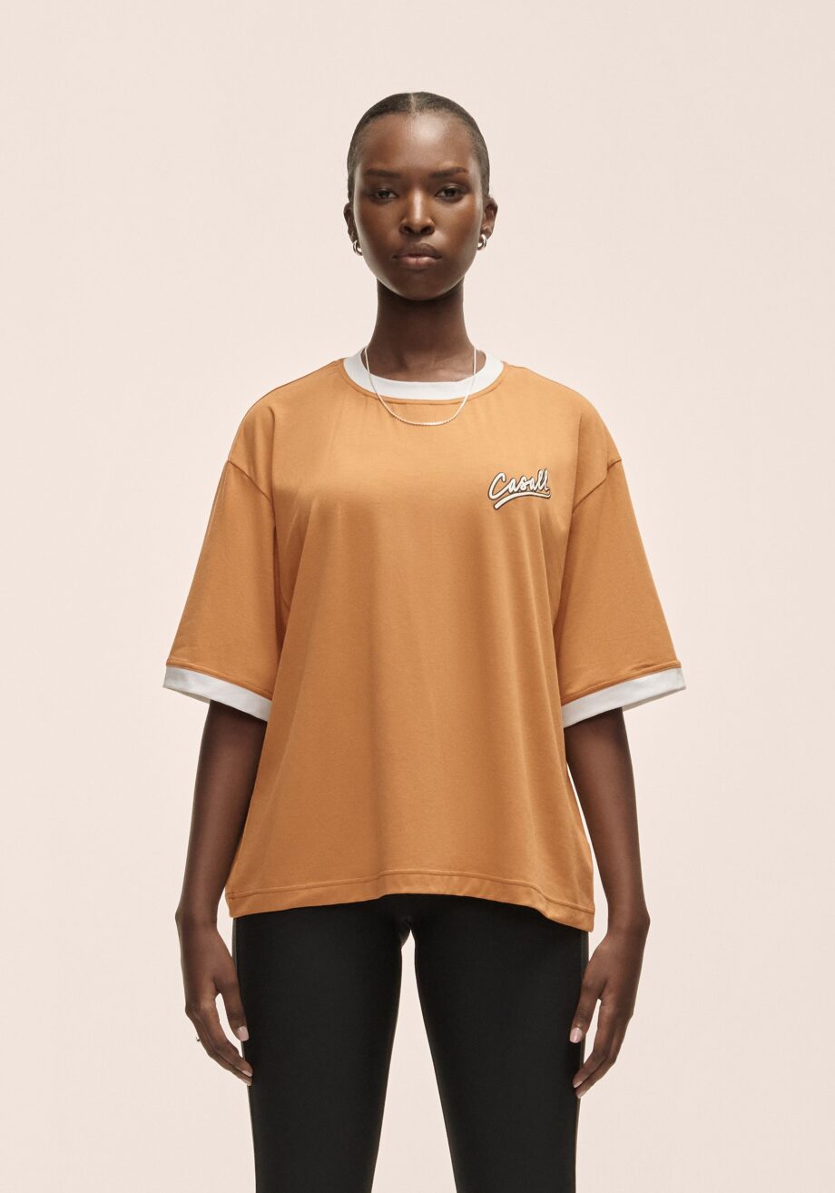 Casall Alma Oversized Tee - Brass Yellow