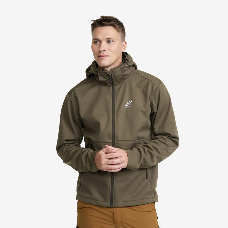 Revolution Race Jackor > Softshelljackor - Responder Softshell Jacket - Herr - Light Moss Gray, Storlek:XS