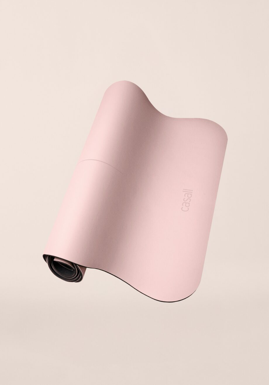 Casall Yoga Mat Grip & Cushion III Scallop 5mm - Light pink