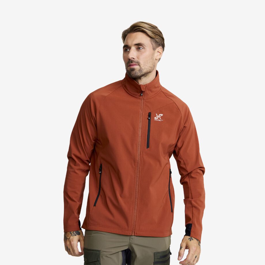 Revolution Race Jackor > Softshelljackor - Exciter Stretch Jacket - Herr - Rusty Orange, Storlek:S