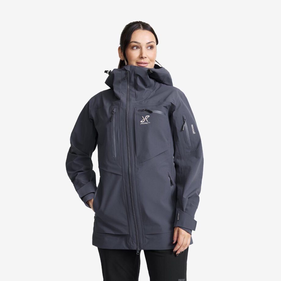 Revolution Race Dam > Jackor > Regn- & Skaljackor - Cyclone Long 3L Jacket - Dam - India Ink, Storlek:M
